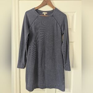 Indigo Jersey Dress Sweatshirt material US M above knee length, long sleeve SOFT